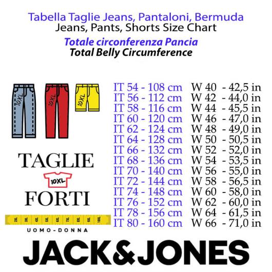 fungere mørkere universitetsstuderende Jack & jones men's short trousers plus size article 12167649 jeans | Taglie  Forti Uomo