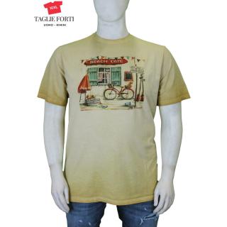 Maxfort. T-shirt men's plus size article 37422 yellow