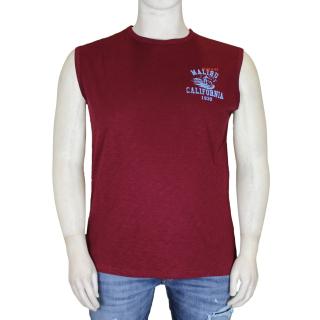 Tank top Maxfort  men's plus size sleeveless shirt 37615 burgundy