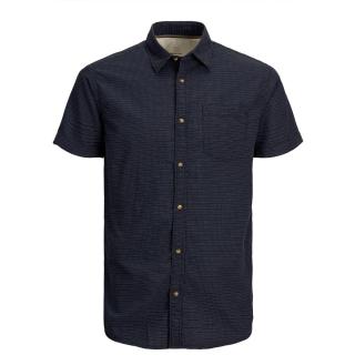 Jack & Jones men's shirt short sleeve plus size man article 12235368 blue