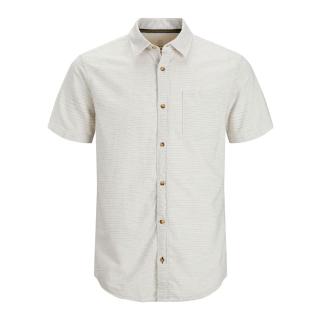 Jack & Jones men's shirt short sleeve plus size man article 12235368 cream