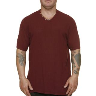 Maxfort T-shirt men's plus size article 37514 burgundy