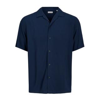 Jack & Jones men's shirt short sleeve plus size man article 12224615 blue