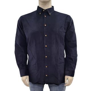 Maxfort men's plus size velvet shirt art. Ampezzo blue