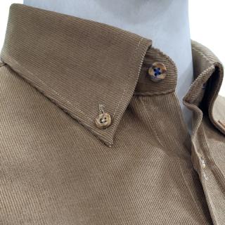 Maxfort men's plus size velvet shirt art. Ampezzo camel