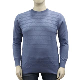 Mattia Sarti men's plus size crewneck sweater article VS21 light blue