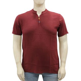 Maxfort T-shirt men's plus size article 39313 burgundy