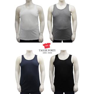 Maxfort Plus size cotton wide shoulder underwear tank top for men. Article 550 white-black-grey-blue