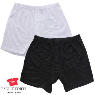 Maxfort underwear boxer with opening in plus size men available in 100 white - black colours