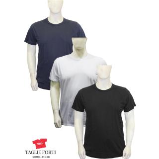 20 Nodi.  Men's plus size round neck stretch t-shirt. Article 9002 blue -white - black