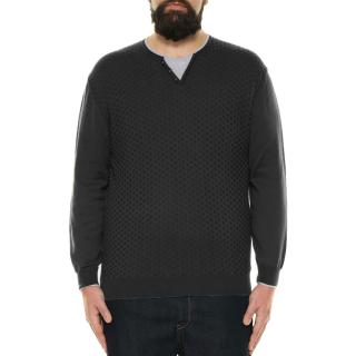 Maxfort. men's round-necked knit sweater article 5201 black