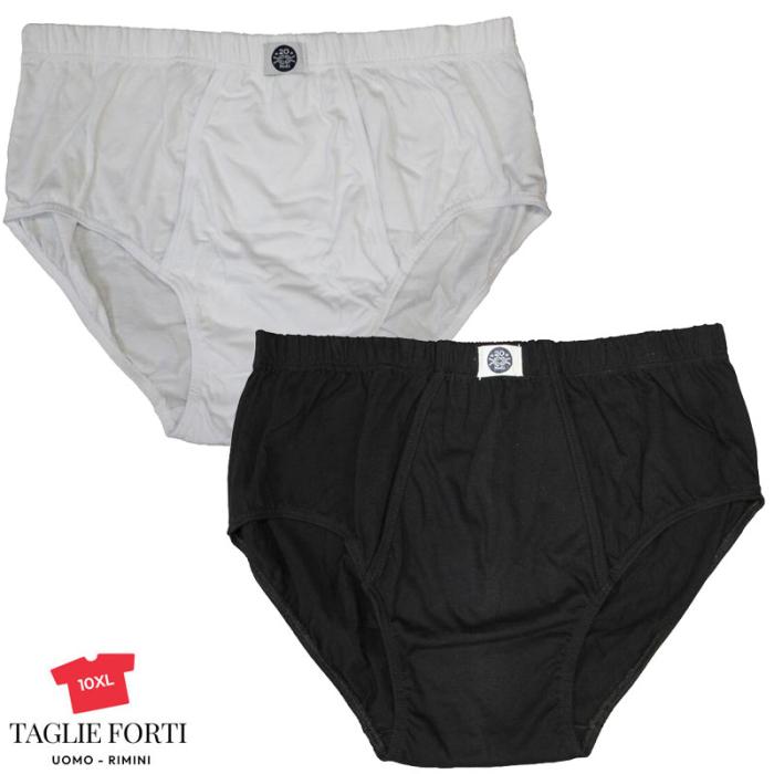 20 Nodi men's plus size underwear briefs with opening available in the colors 925 white - black