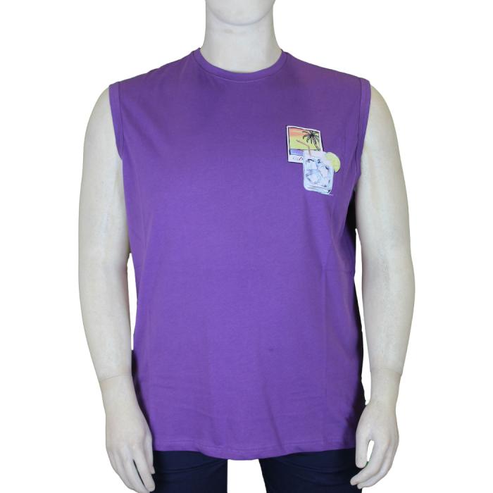 Maxfort t-shirt sleeveless  plus size men article 35436 purple