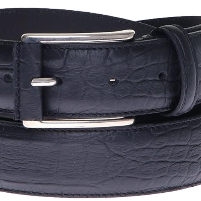Maxfort. Men's long leather belt with steel buckle. Article cocco blue - photo 1