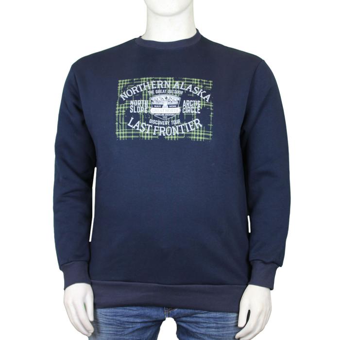 Maxfort. Sweatshirt men's plus size article 36305 blue