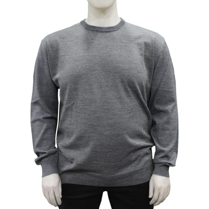 Mattia Sarti men's plus size crewneck sweater article MS01 camel, bluette, gray - photo 3