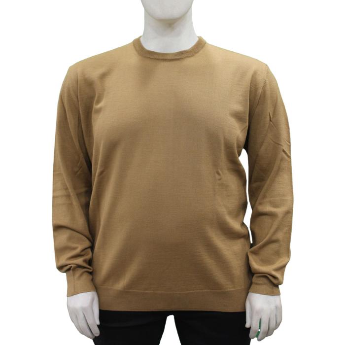 Mattia Sarti men's plus size crewneck sweater article MS01 camel, bluette, gray - photo 1