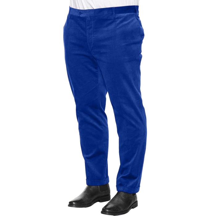 Maxfort men's plus size stretch velvet trousers Carezza denim item - photo 1
