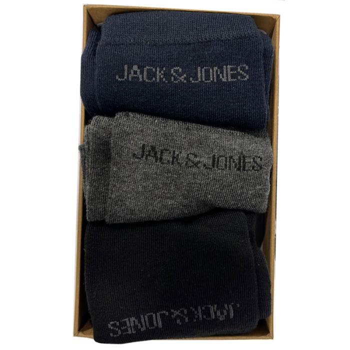 Jack & Jones tris men's socks plus size man article 12198331 blue, gray, black - photo 1