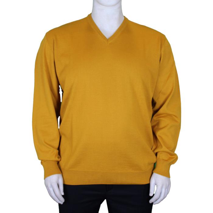 Mattia Sarti sweater V-neck pullover plus size man article MS02 orange - photo 3