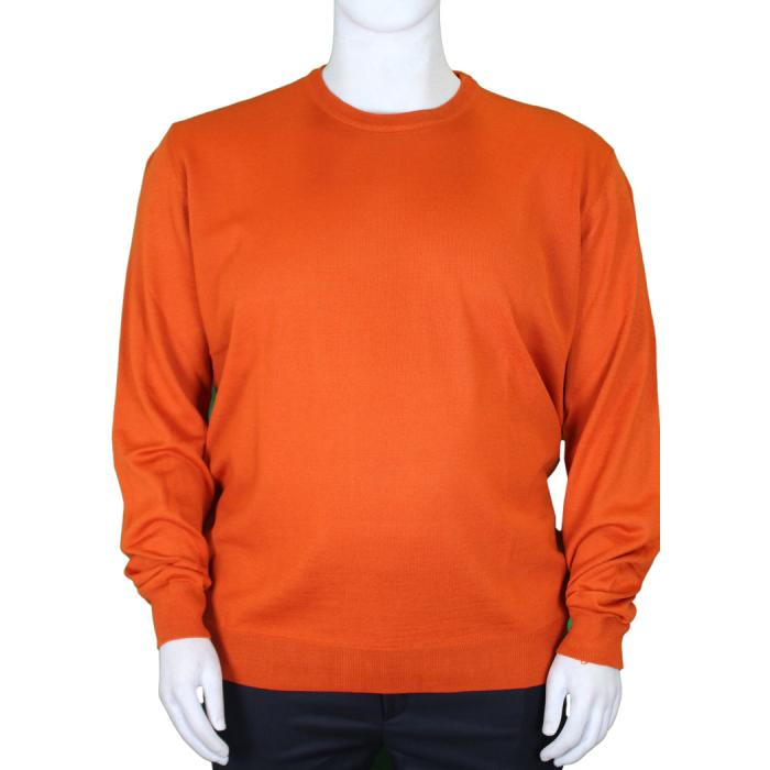 Mattia Sarti men's plus size crewneck sweater article MS01 yellow, orange and burgundy - photo 2