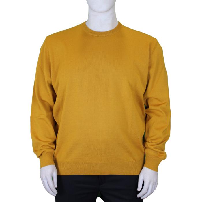 Mattia Sarti men's plus size crewneck sweater article MS01 yellow, orange and burgundy - photo 1