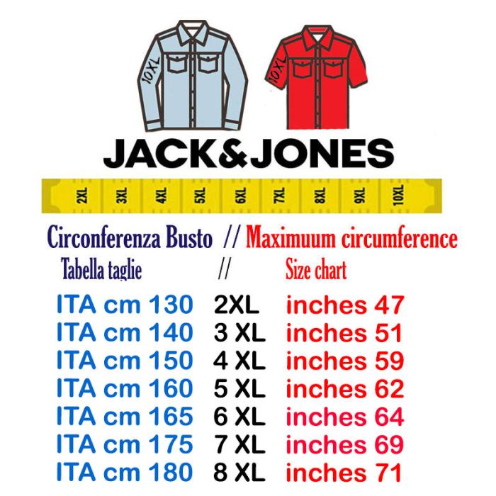 Jack & Jones men's shirt short sleeve plus size man article 12235160 white - photo 1