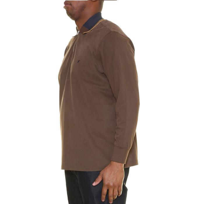 Maxfort men's plus size cotton polo shirt article 38852 brown - photo 1
