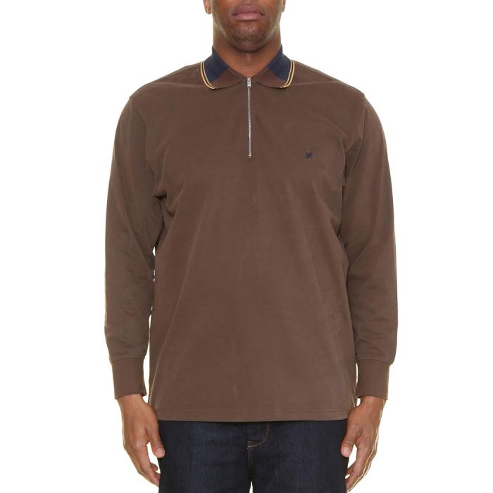 Maxfort men's plus size cotton polo shirt article 38852 brown