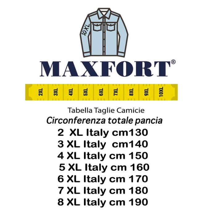 Maxfort Easy men's plus size moleskin shirt art. 2366-05 blue/brown - photo 1