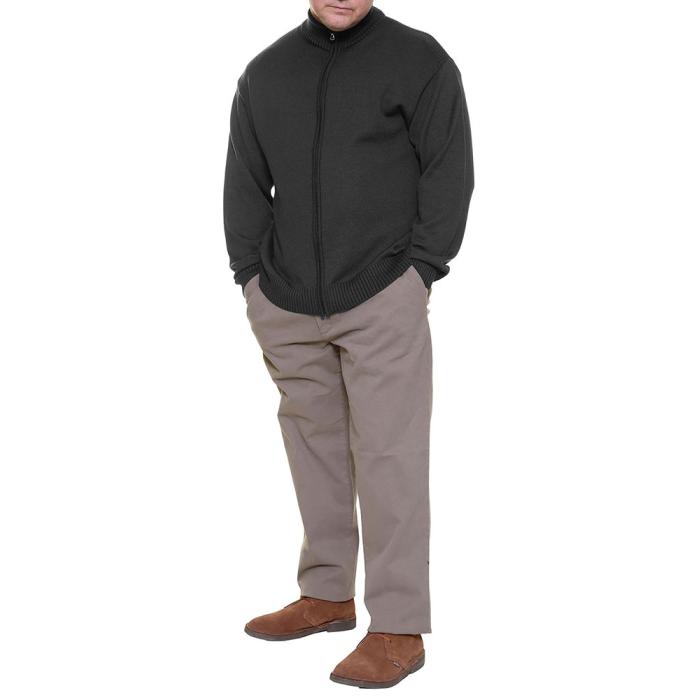Maxfort wool cardigan jacket plus size men article 24056 grey - photo 3