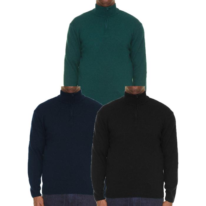 Maxfort. Sweater men's plus size article 5920 green- blue- black