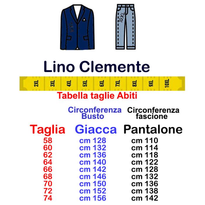 Lino Clemente complete plus size men's suit Magno  blue - photo 2