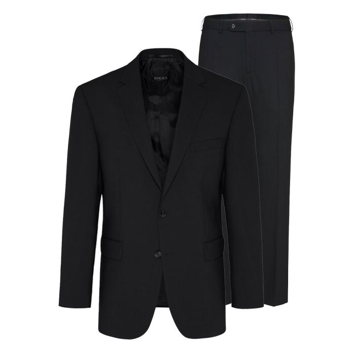 Digel complete suit fresh wool plus size men 99976 black - photo 5