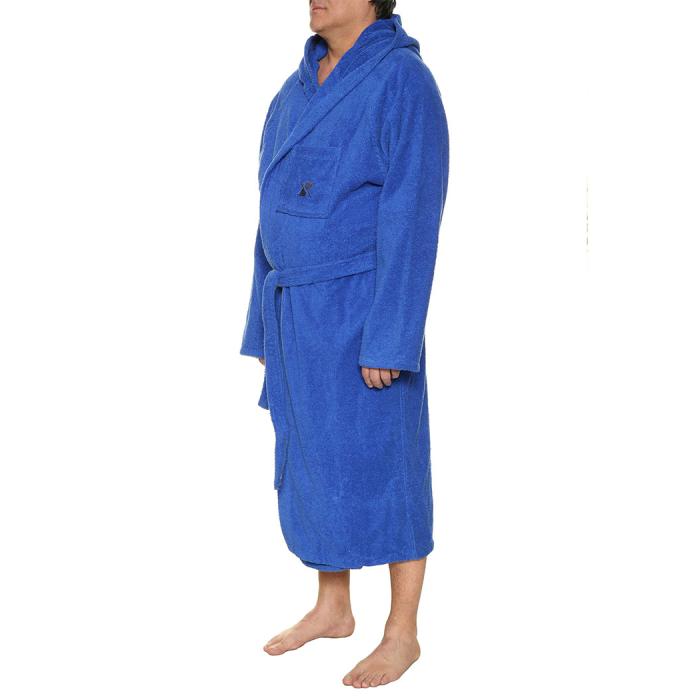 Maxfort extra large men's robe with belt and hood 100%  soft cotton - photo 1