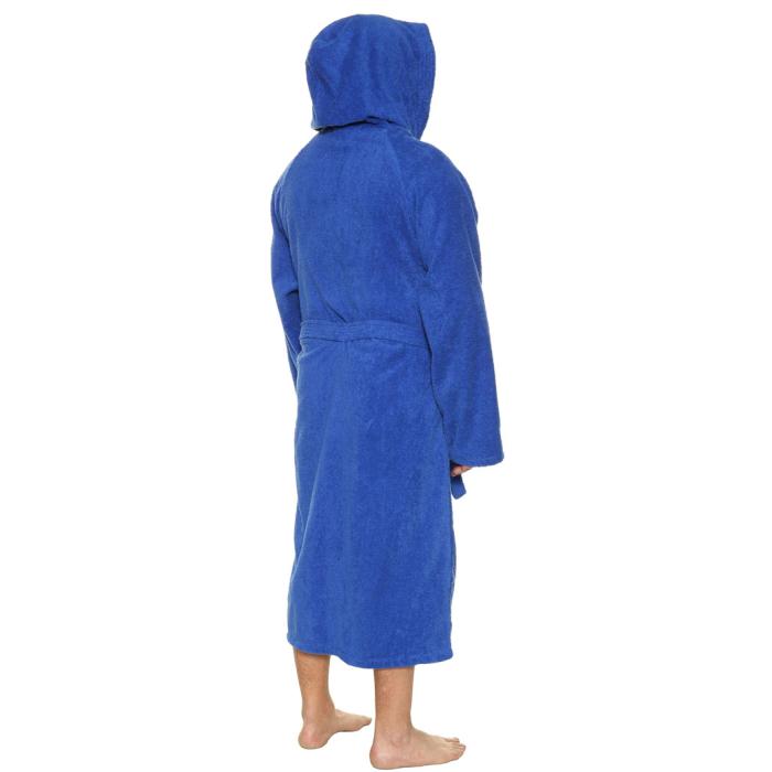Maxfort extra large men's robe with belt and hood 100%  soft cotton - photo 2