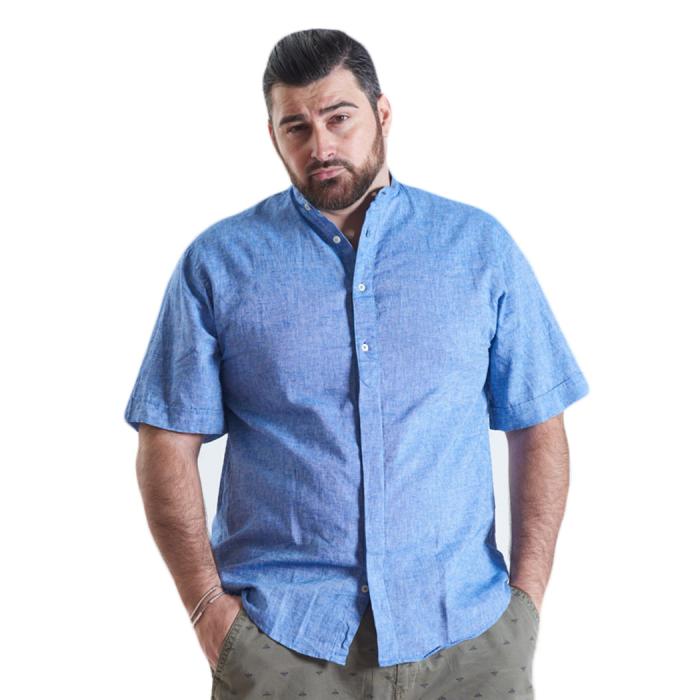 Maxfort shirt man short sleeve plus size  1263 blue light