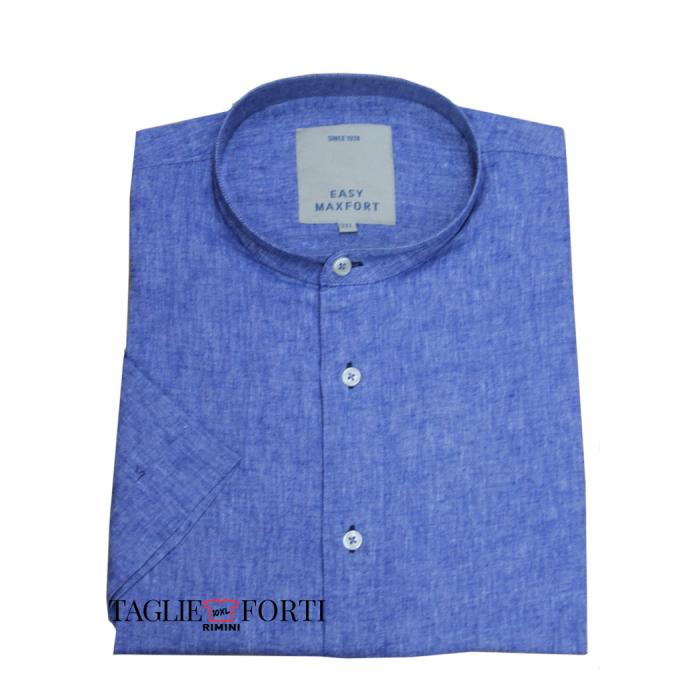 Maxfort shirt man short sleeve plus size  1263 blue light - photo 1