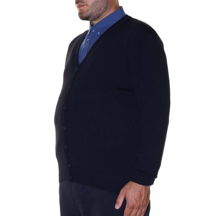 Maxfort.  plus size men's cardigan 5425 black-blue - photo 5