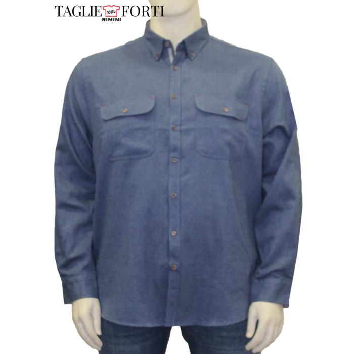 Maxfort. Shirt men's plus size 1761 light blue