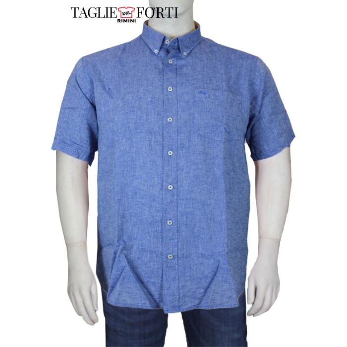 Maxfort shirt man short sleeve plus size  1262 denim