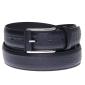 Maxfort. Men's long leather belt with steel buckle. Article cocco blue