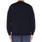 Maxfort pure wool round neck sweater plus size man 5424 blue and black - photo 3