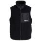 Jack & Jones men's plus size fleece vest 12247391 black