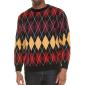 Maxfort. Sweater men's plus size article 5914 black/red